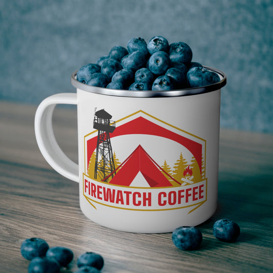 10 oz Enamel Mug with Stainless Steel Rim | Classic Outdoor Mug | Non-Microwavable | Perfect for Camping, Picnics, and Everyday Use