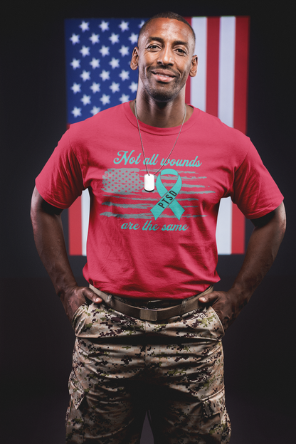 Not All Wounds Are The Same T-Shirt | PTSD Awareness Tee | Supportive and Thoughtful Gift | Unisex Sizing | Soft and Comfortable Material